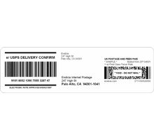 DYMO 99019 One-Part Postage Label - The 1-Part Internet Postage Label is supported by Endicia. Just peel and stick one label - No more messing with multiple small labels for each package. (110 labels/roll)