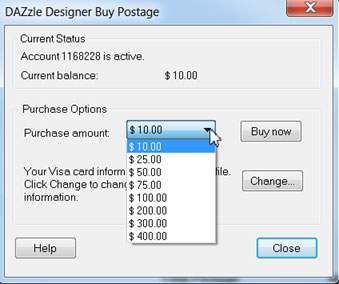 DAZzle Designer Buy Postage screenshot