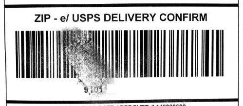 Image of shipping label with smudges and blurriness on the barcode.