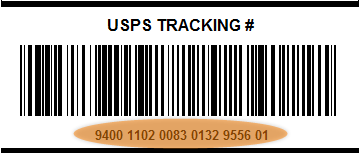 Endicia Internet Postage: USPS Tracking number