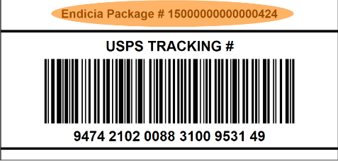 Endicia Internet Postage: USPS Tracking number